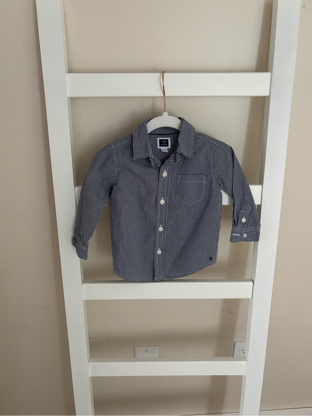 Janie and Jack Boys' Blue Gingham Button-Up Shirt